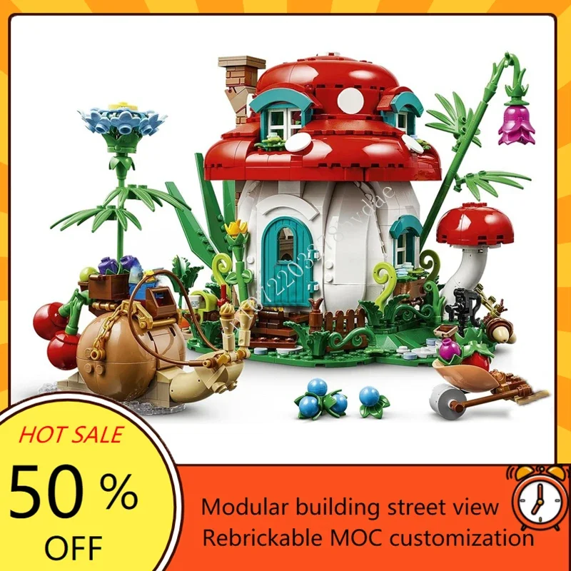 Model Kit House - 964 elementy Grzybkowy Domek Modularny MOC