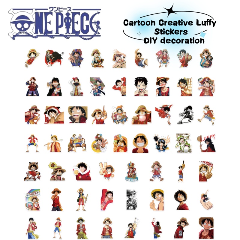 Model Kit Luffy - Naklejki graffiti z postaciami z anime