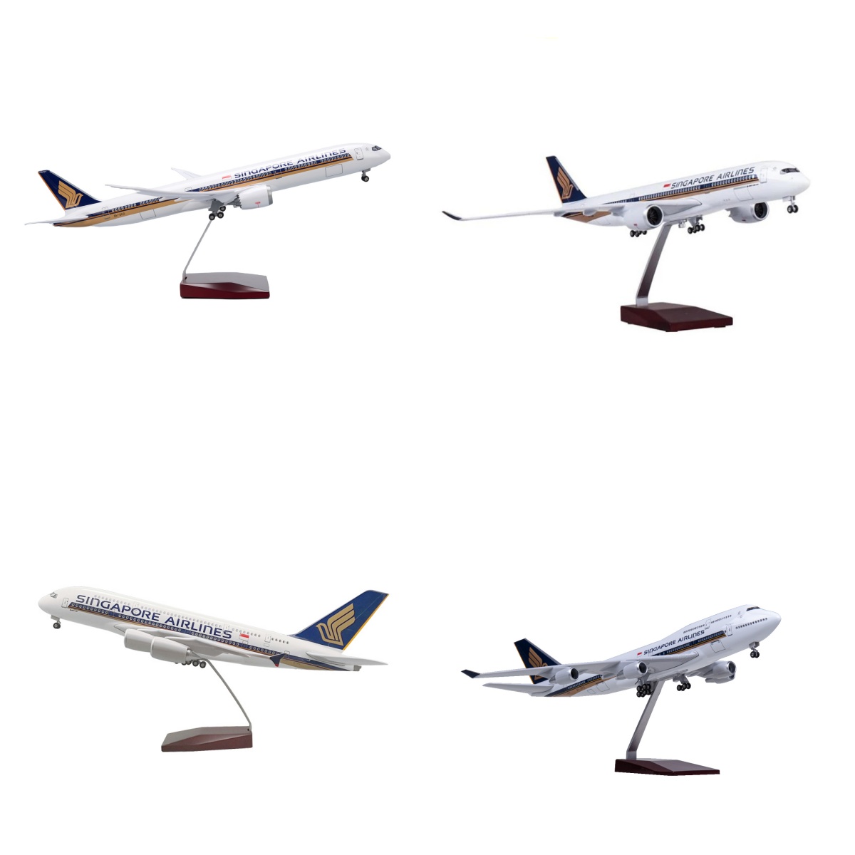 Model Kit Singapore - Model samolotu Singapore Airways B737/787/380/350, skala